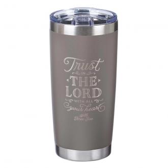 SMUG 191 Reisekopp - Trust In The Lord Stainless Steel Mug in Taupe - Proverbs 3:5